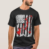 Patriottische Bow Hunting Deer Hunter Flag America T-shirt (Voorkant)