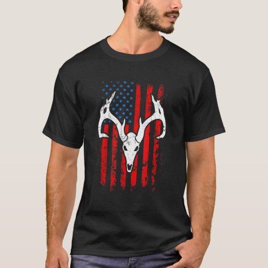 Patriottische bowhunting Bow Hunter Deer Hunting A T-shirt (Voorkant)