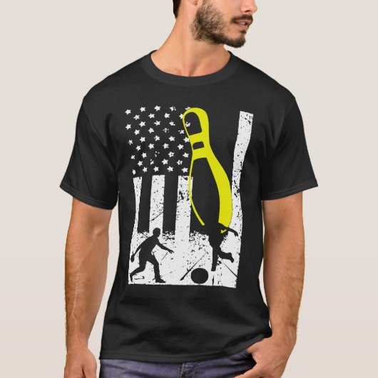Patriottische Bowling Team Trofee T-shirt (Voorkant)