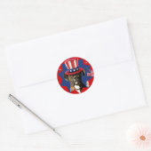 Patriottische Boxer Dog Stickers (Envelop)