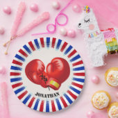 Patriottische boxing handschoenen Design Paper Par Papieren Bordje (Feest)