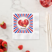 Patriottische boxinghandschoenen Design Paper Napk Servet (Insitu)