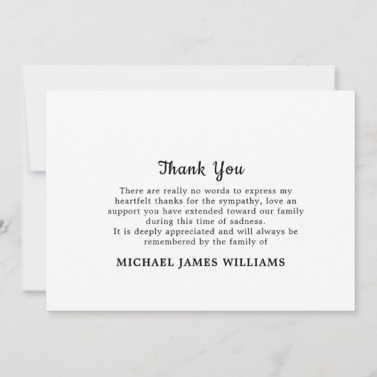 Patriottische brandweerman Memorial USA Flag Funer Bedankkaart (Achterkant)