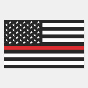 Patriottische brandweerstijl Amerikaanse vlag Rechthoekige Sticker