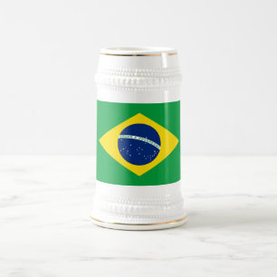 Patriottische Braziliaanse vlag Bierpul