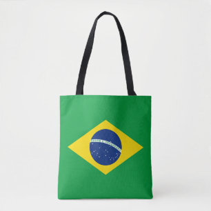 Patriottische Braziliaanse Vlag Boodschappentas Tote Bag