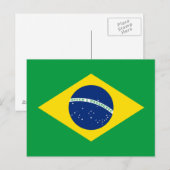 Patriottische Braziliaanse vlag Briefkaart (Voorkant / Achterkant)