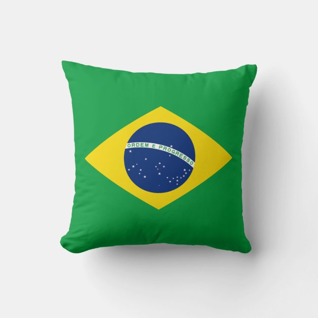 Patriottische Braziliaanse vlag Kussen (Voorkant)