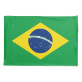 Patriottische Braziliaanse vlag Kussensloop (Achterkant)