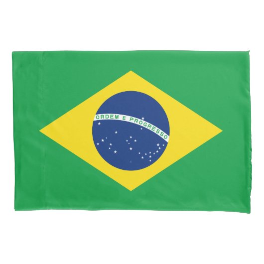 Patriottische Braziliaanse vlag Kussensloop (Voorkant)