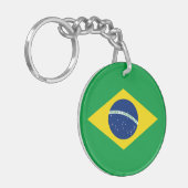 Patriottische Braziliaanse vlag Sleutelhanger (Voorkant Links)