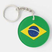 Patriottische Braziliaanse vlag Sleutelhanger (Voorkant)