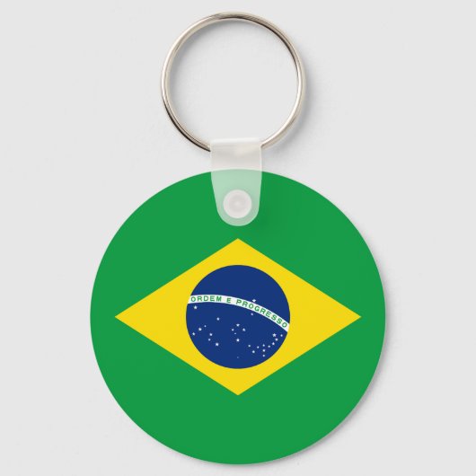 Patriottische Braziliaanse vlag Sleutelhanger (Voorkant)
