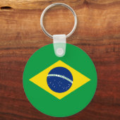 Patriottische Braziliaanse vlag Sleutelhanger (Achterkant)