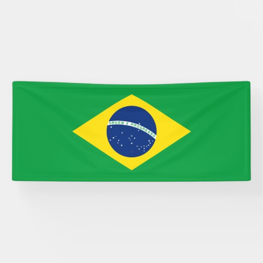 Patriottische Braziliaanse vlag Spandoek (Horizontaal)