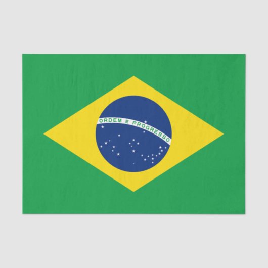 Patriottische Braziliaanse Vlag Tissuepapier (Voorkant)