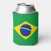 Patriottische Brazilië Vlag Can Koeler (Blikje Achterkant)
