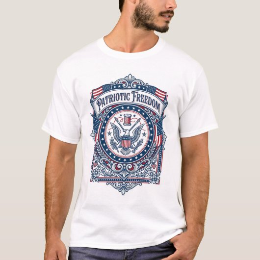 Patriottische Breiclub Vector Graphic T-shirt (Voorkant)