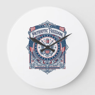 Patriottische Breiclub Vector Graphic T-shirt Grote Klok