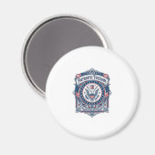Patriottische Breiclub Vector Graphic T-shirt Magneet (Voorkant / Achterkant)
