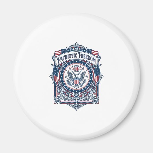Patriottische Breiclub Vector Graphic T-shirt Magneet (Voorkant)