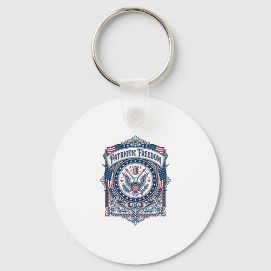 Patriottische Breiclub Vector Graphic T-shirt Sleutelhanger (Voorkant)