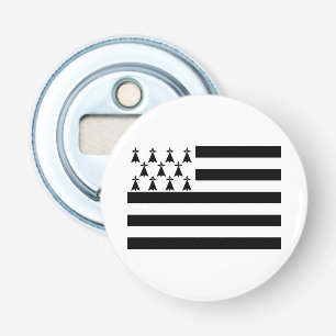 Patriottische Bretonse Vlag Button Flesopener