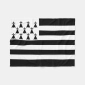 Patriottische Bretonse Vlag Fleece Deken (Voorkant (Horizontaal))