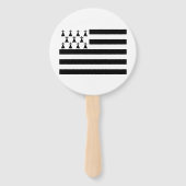 Patriottische Bretonse Vlag Handwaaier (Achterkant)
