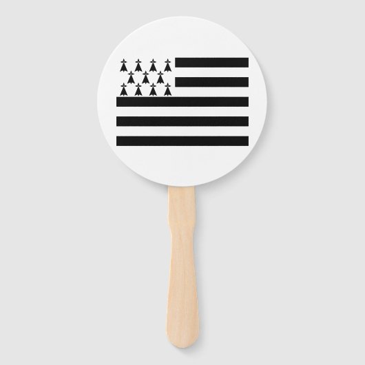 Patriottische Bretonse Vlag Handwaaier (Voorkant)
