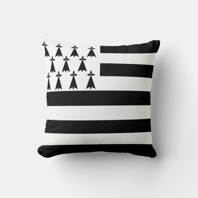Patriottische Bretonse Vlag Kussen (Voorkant)