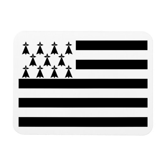 Patriottische Bretonse Vlag Magneet (Horizontaal)