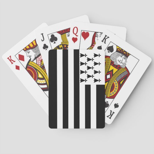 Patriottische Bretonse Vlag Pokerkaarten (Achterkant)
