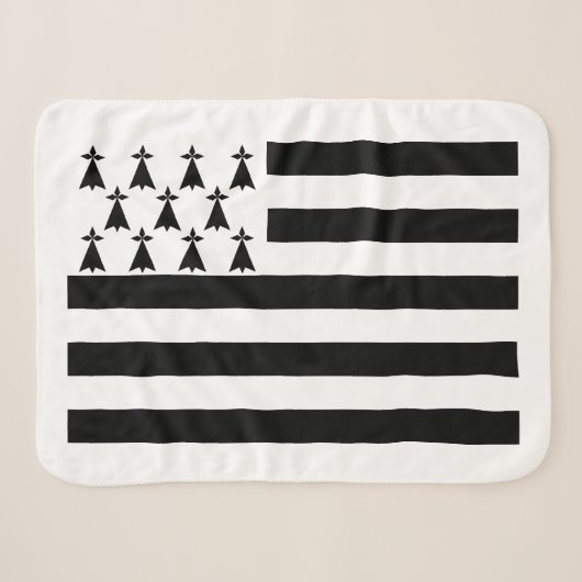 Patriottische Bretonse Vlag Sherpa Deken (Voorkant (horizontaal))