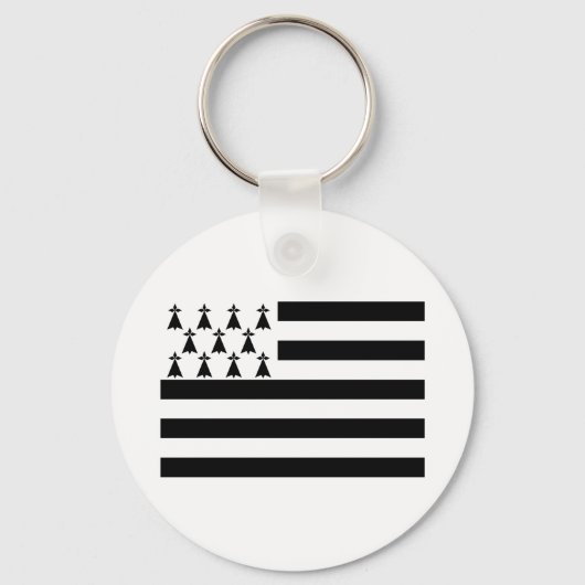 Patriottische Bretonse Vlag Sleutelhanger (Voorkant)