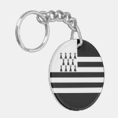 Patriottische Bretonse Vlag Sleutelhanger (Voorkant Links)