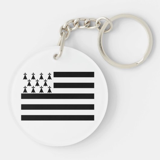 Patriottische Bretonse Vlag Sleutelhanger (Achterkant)