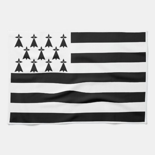 Patriottische Bretonse Vlag Theedoek (Horizontaal)