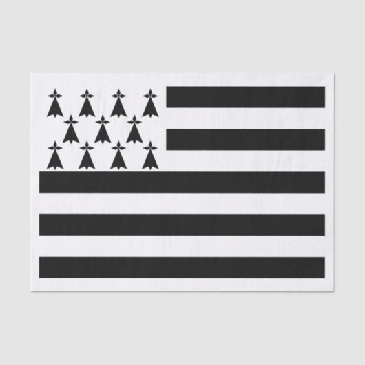Patriottische Bretonse Vlag Tissuepapier (Voorkant)
