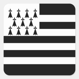 Patriottische Bretonse Vlag Vierkante Sticker