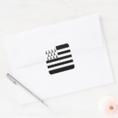 Patriottische Bretonse Vlag Vierkante Sticker (Envelop)