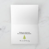 Patriottische brievenbus met rode vogel kerstfoto  feestdagen kaart (Binnen)