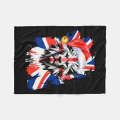 Patriottische Britse Kerstmis Uk Engelse Vlag Prem Fleece Deken (Voorkant (Horizontaal))