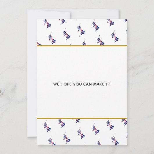 Patriottische Britse Unie JACK Kaart Trouwen (Achterkant)