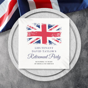 Patriottische Britse Union Jack-vlag Pensioenfeest Servet