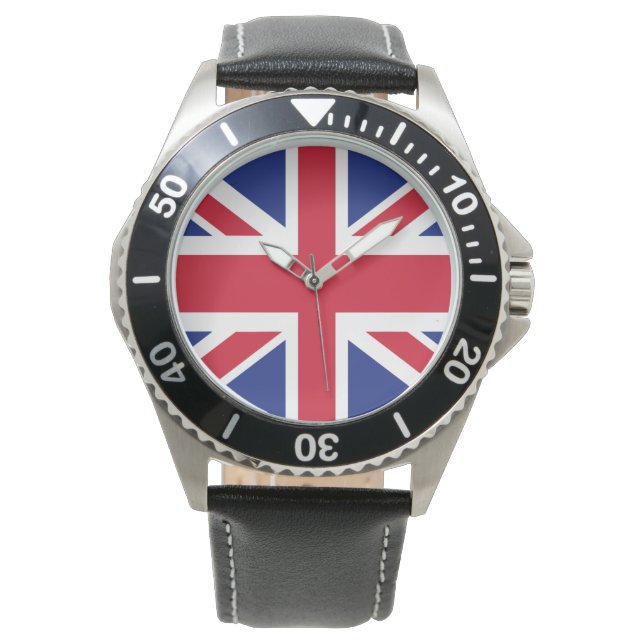Patriottische Britse vlag Flag Watch Horloge (Voorkant)