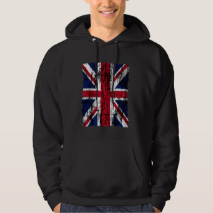 Patriottische Britse vlag - Oude United King vlag Hoodie