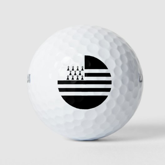 Patriottische Brittany Vlag Golfballen (Voorkant)