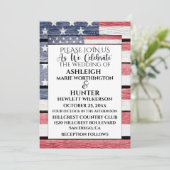 Patriottische bruiloft uitnodiging Sjabloon (Staand voorkant)