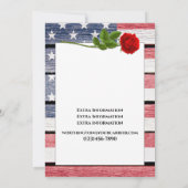 Patriottische bruiloft uitnodiging Sjabloon (Achterkant)